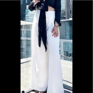 high waisted off white pants